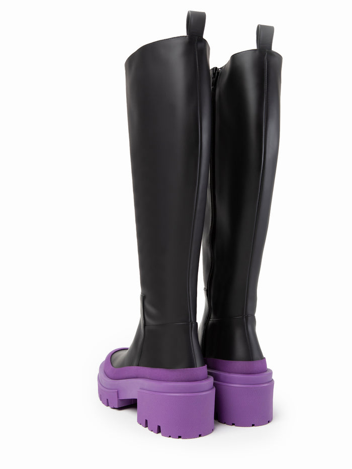 Equitare CHANTAL - Napa Seda Suela Negra Morado Limitado a 3 días