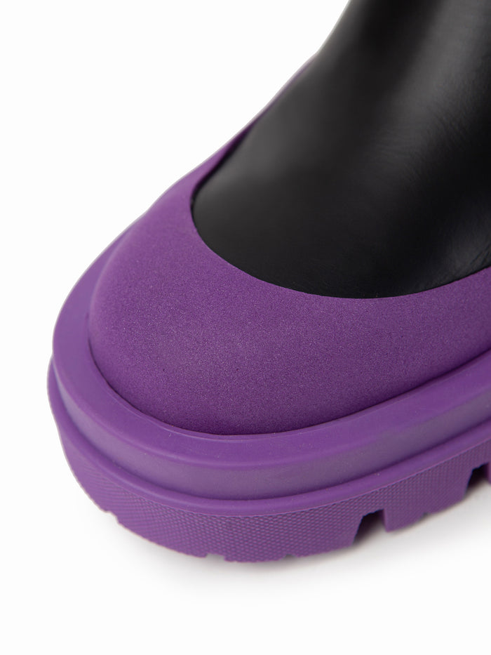 Equitare CHANTAL - Napa Seda Suela Negra Morado Limitado a 3 días