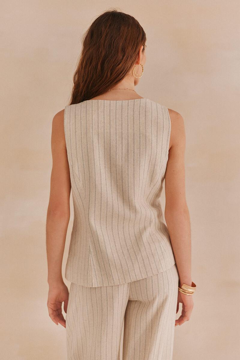 Hoss intropia Enri. Chaleco rayas lurex | Chalecos de mujer | Hoss Intropia Descuento por venta flash