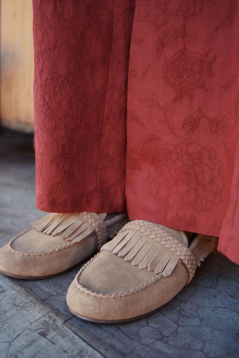 Hoss intropia Laia. Mocasín flecos serraje | Zapatos de mujer | Hoss Intropia Rebajas