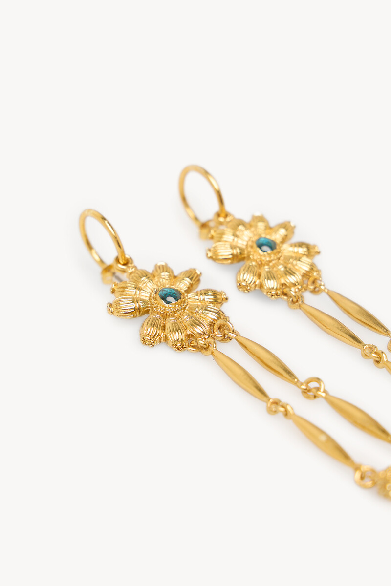 Hoss intropia Nila. Pendientes largos flor | Pendientes de mujer | Hoss Intropia Venta caliente