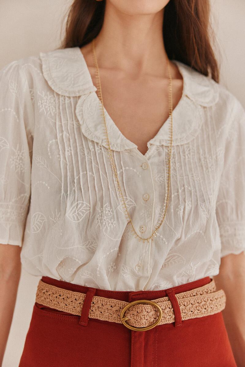 Hoss intropia Carmela. Camisa bordada solapas | Blusas y camisas de mujer | Hoss Intropia