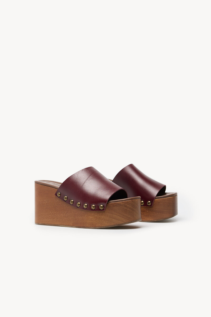 Hoss intropia María. Zueco piel y madera | Sandalias de mujer | Hoss Intropia Superdescuento