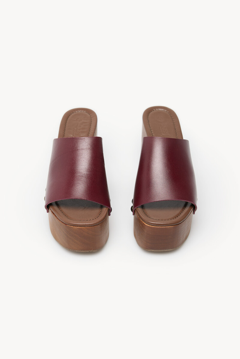 Hoss intropia María. Zueco piel y madera | Sandalias de mujer | Hoss Intropia Superdescuento
