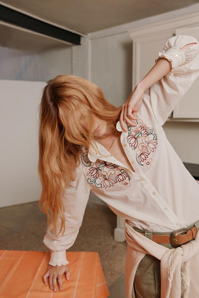 Hoss intropia Casilda. Blusa bordada. | Blusas y camisas de mujer | Hoss Intropia Ahorra y exporta