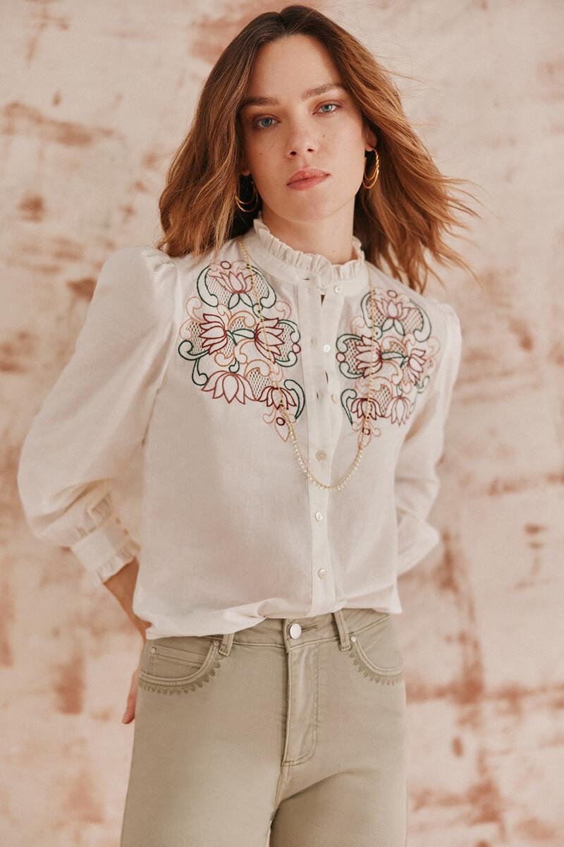 Hoss intropia Casilda. Blusa bordada. | Blusas y camisas de mujer | Hoss Intropia Ahorra y exporta