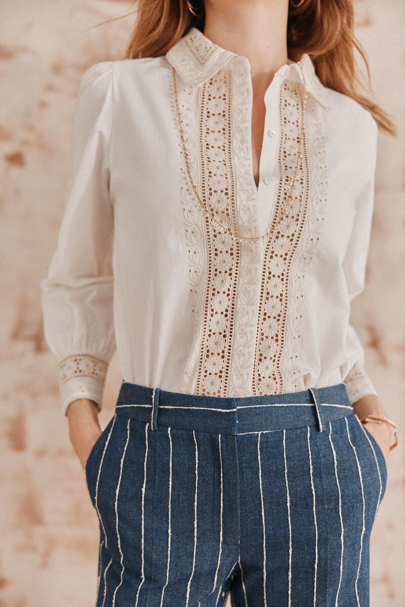 Hoss intropia Candelaria. Camisa bordada. | Blusas y camisas de mujer | Hoss Intropia Última moda