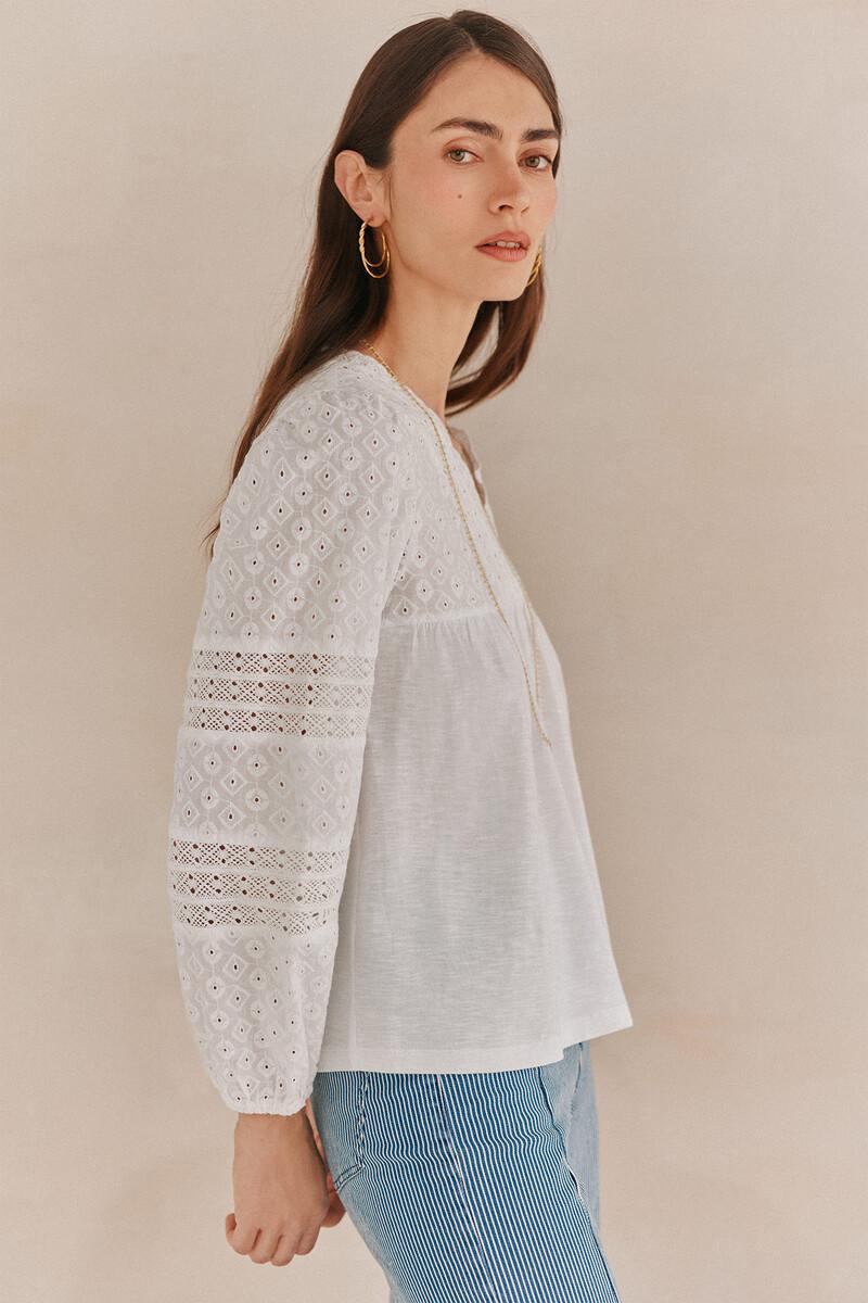 Hoss intropia Felicidad. Camiseta bordada | Camisetas y tops de mujer | Hoss Intropia Rebajas top
