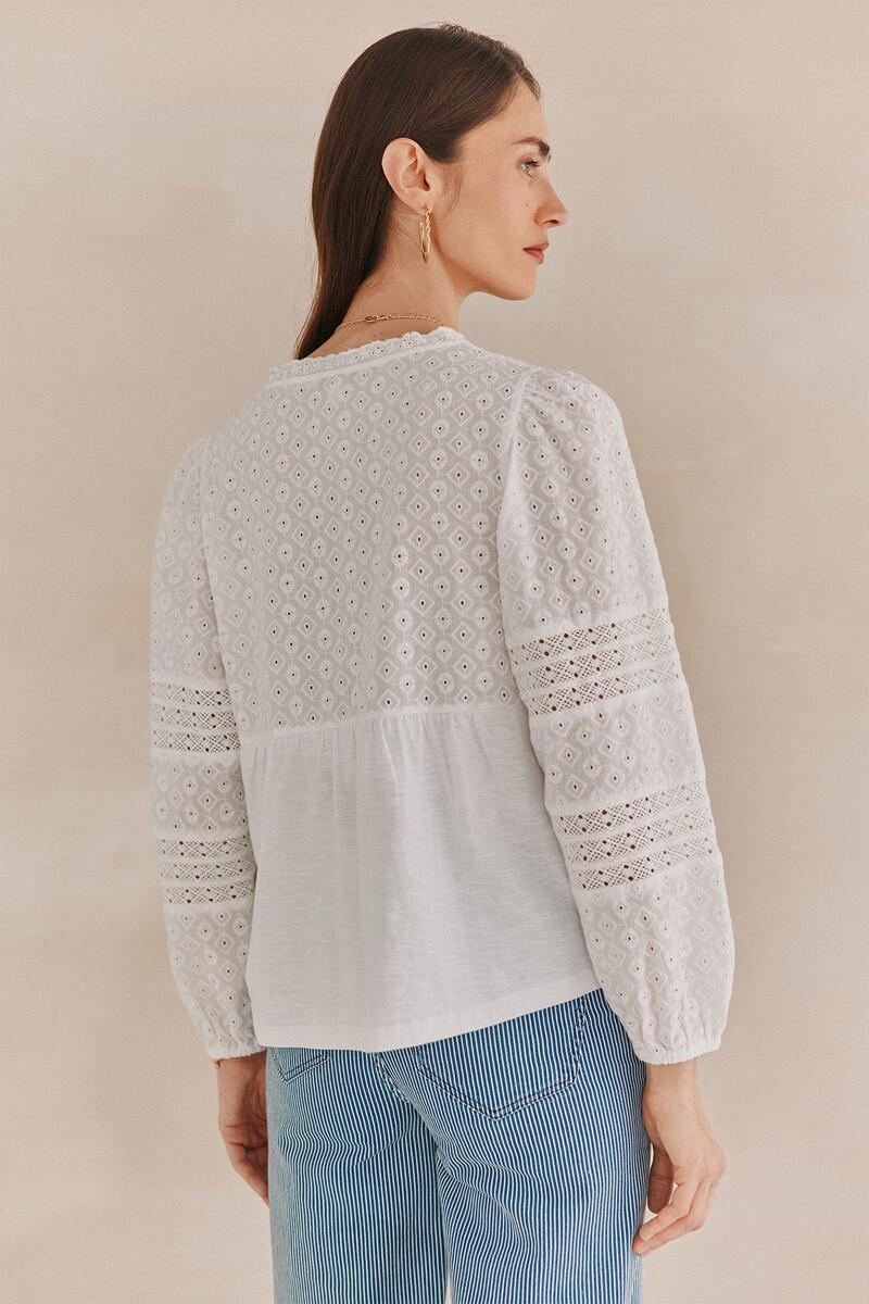 Hoss intropia Felicidad. Camiseta bordada | Camisetas y tops de mujer | Hoss Intropia Rebajas top