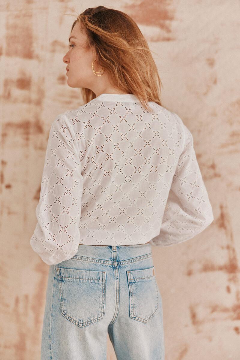 Hoss intropia Consuelo. Blusa bordada volantes. | Blusas y camisas de mujer | Hoss Intropia Oferta especial