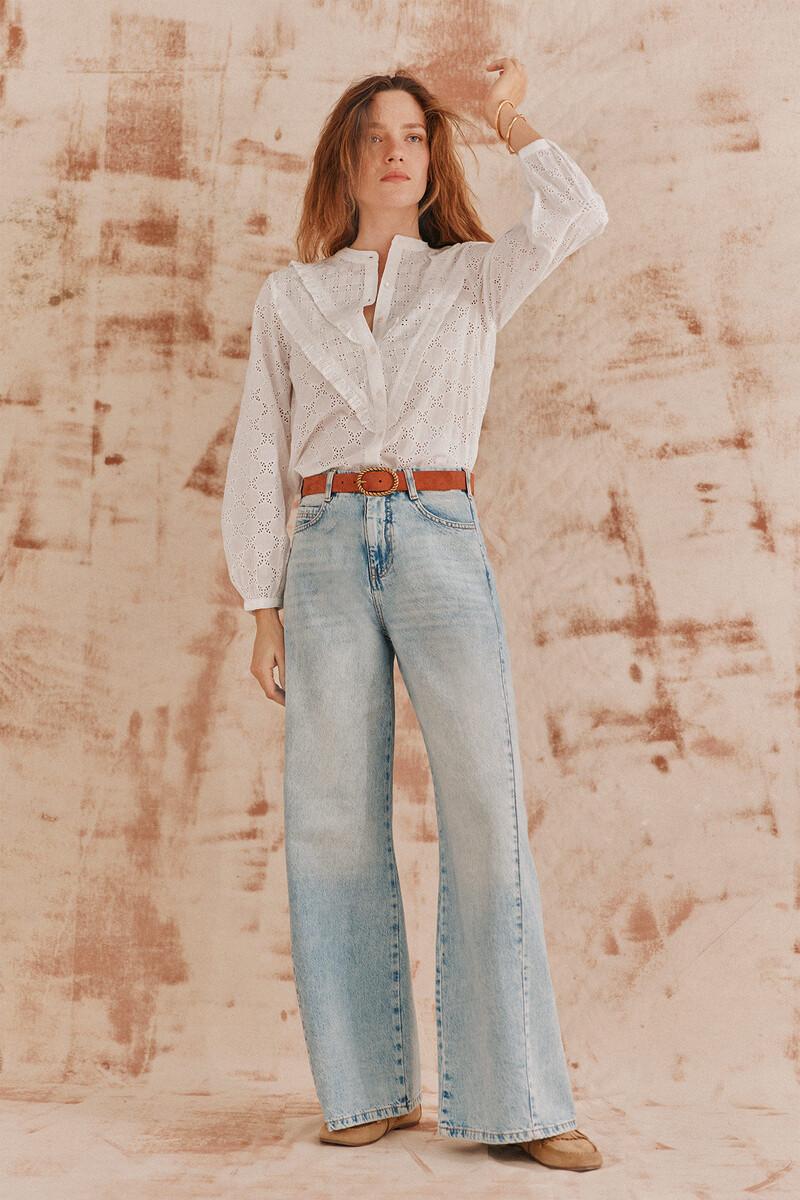 Hoss intropia Consuelo. Blusa bordada volantes. | Blusas y camisas de mujer | Hoss Intropia Oferta especial