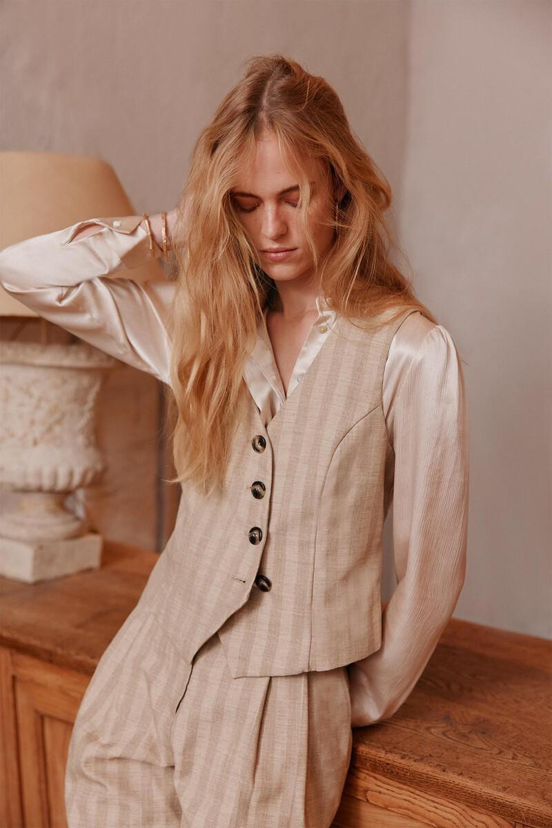 Hoss intropia Esther. Chaleco raya | Chalecos de mujer | Hoss Intropia Tienda