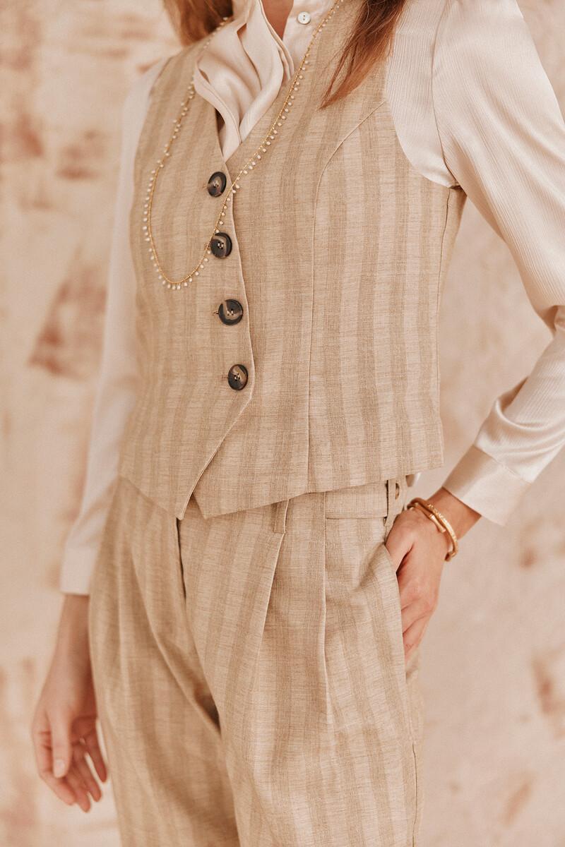 Hoss intropia Esther. Chaleco raya | Chalecos de mujer | Hoss Intropia Tienda