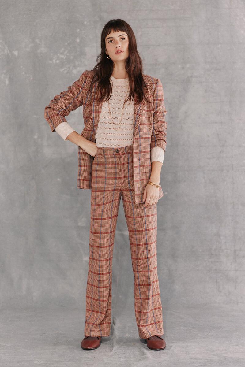 Hoss intropia Pandora. Pantalón recto de cuadros | Pantalones de mujer | Hoss Intropia