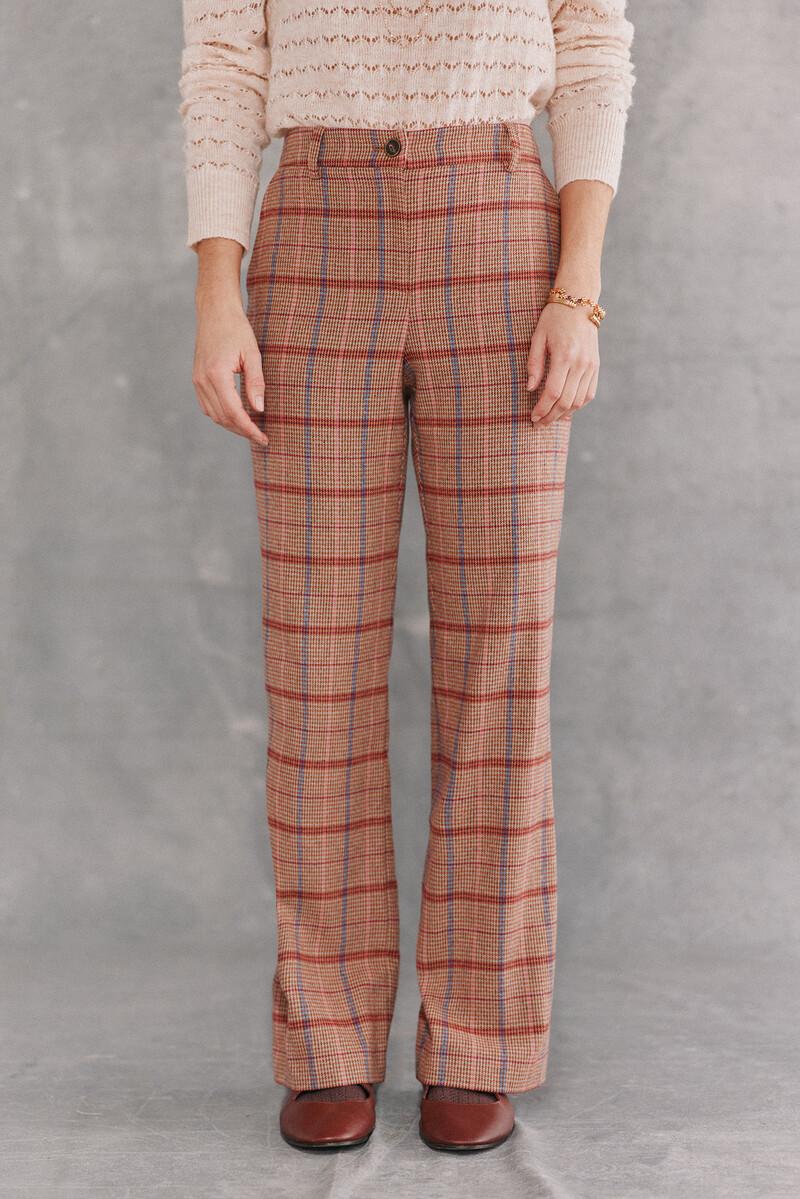 Hoss intropia Pandora. Pantalón recto de cuadros | Pantalones de mujer | Hoss Intropia Limitado a 3 días