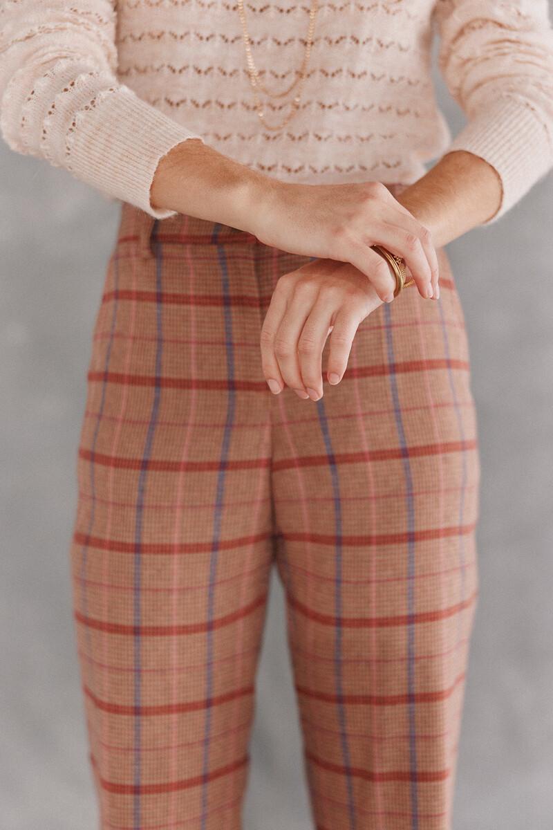 Hoss intropia Pandora. Pantalón recto de cuadros | Pantalones de mujer | Hoss Intropia Limitado a 3 días