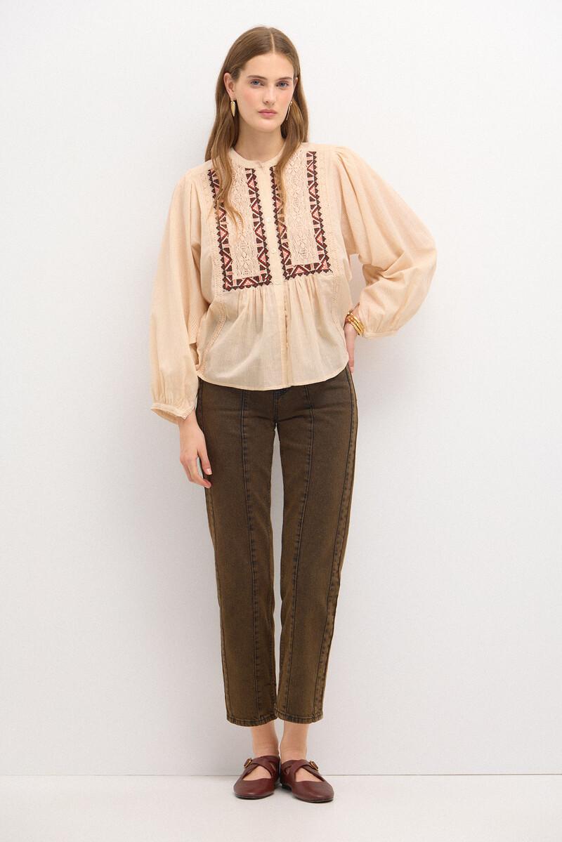 Hoss intropia Clementina. Blusa rayas bordada. | Blusas y camisas de mujer | Hoss Intropia Los más vendidos