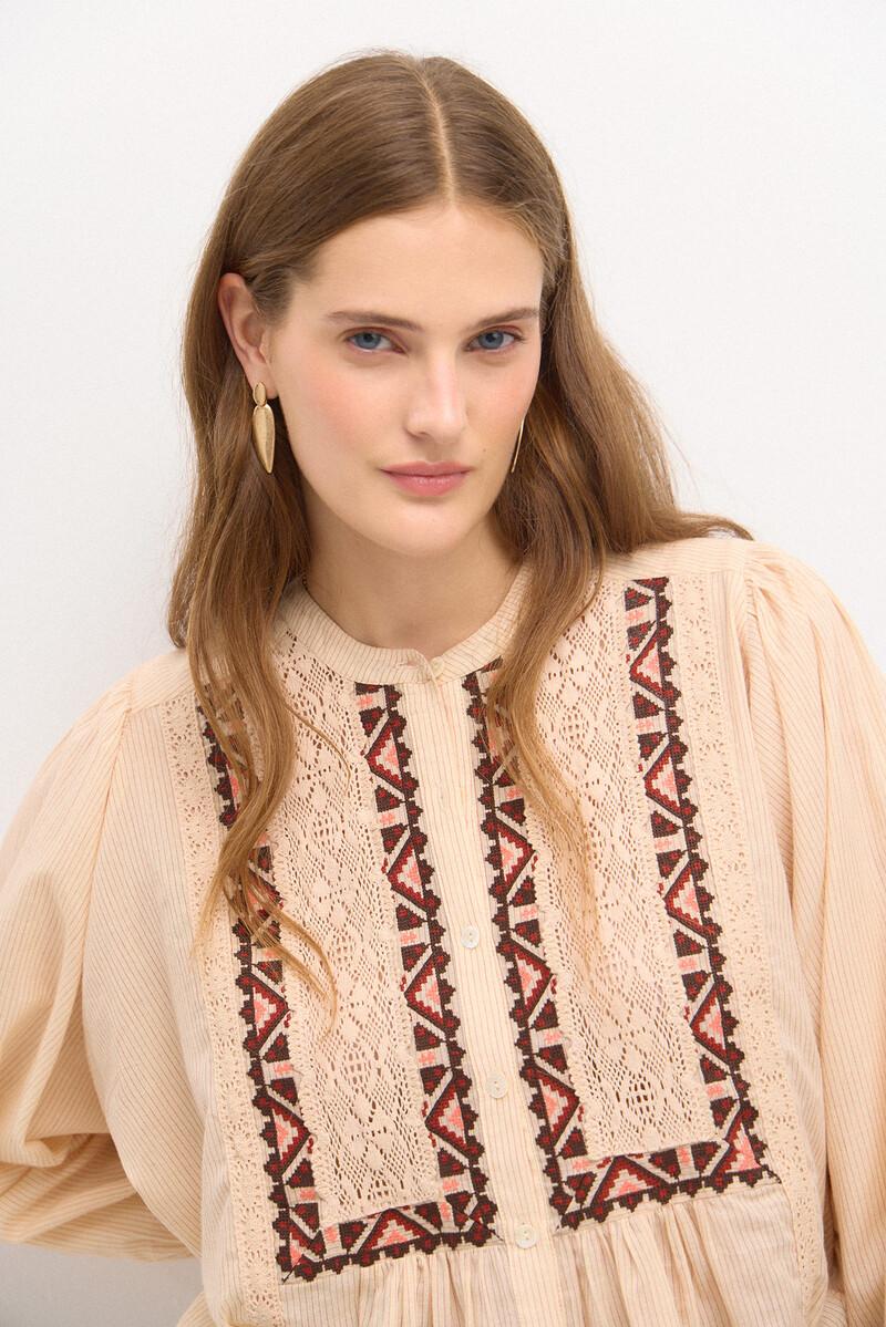 Hoss intropia Clementina. Blusa rayas bordada. | Blusas y camisas de mujer | Hoss Intropia Los más vendidos