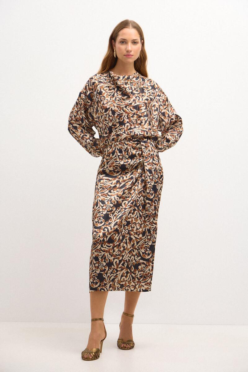 Hoss intropia Ciara. Blusa estampada drapeado. | Blusas y camisas de mujer | Hoss Intropia Tienda