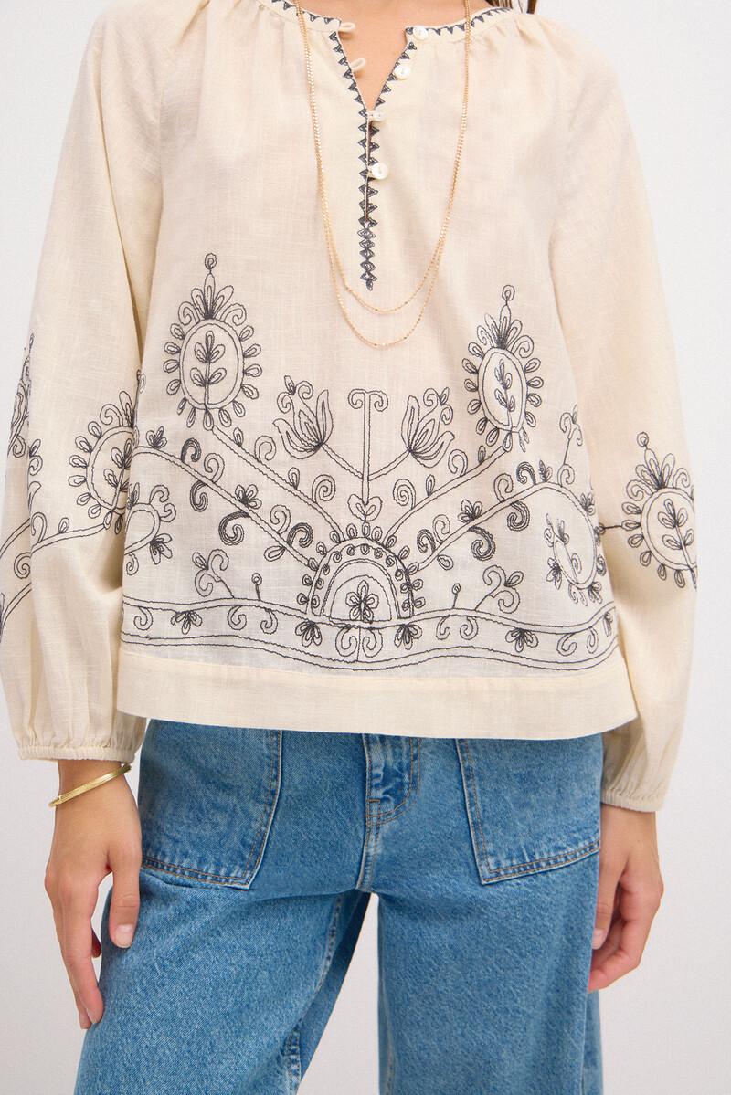 Hoss intropia Camila. Blusa bordada. | Blusas y camisas de mujer | Hoss Intropia COMPRAR AHORA