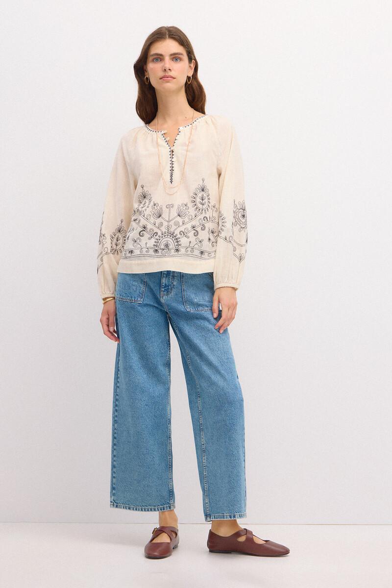 Hoss intropia Camila. Blusa bordada. | Blusas y camisas de mujer | Hoss Intropia COMPRAR AHORA