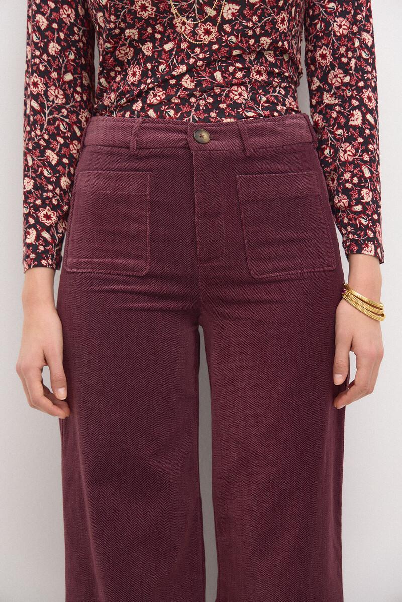 Hoss intropia Pepita. Pantalón recto de terciopelo | Pantalones de mujer | Hoss Intropia Descuento por venta flash