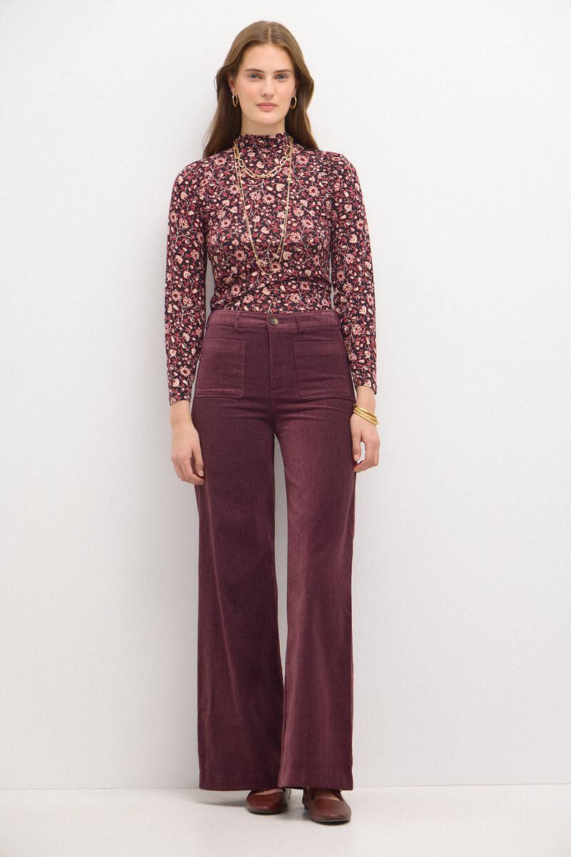 Hoss intropia Pepita. Pantalón recto de terciopelo | Pantalones de mujer | Hoss Intropia Descuento por venta flash