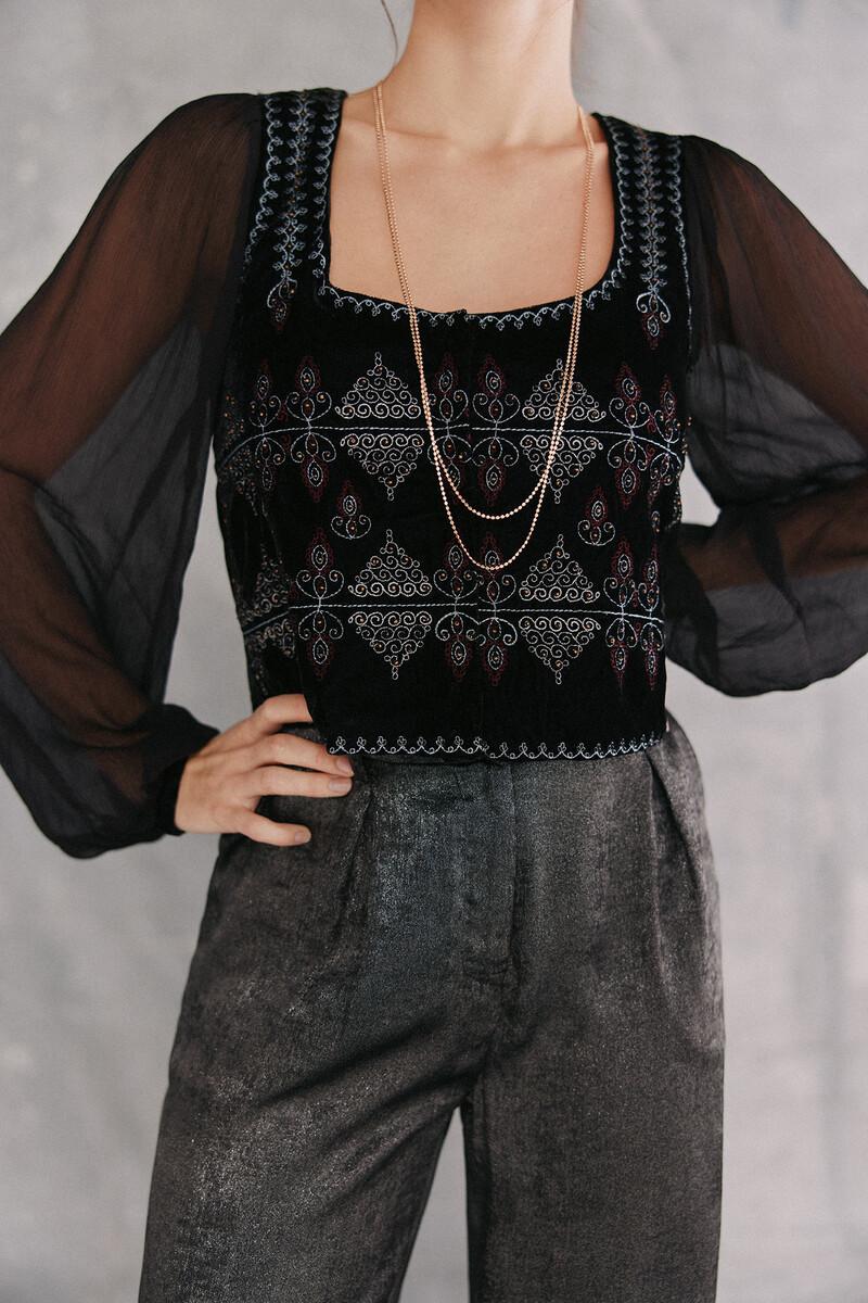 Hoss intropia Cristina. Blusa bordada | Blusas y camisas de mujer | Hoss Intropia Descuento