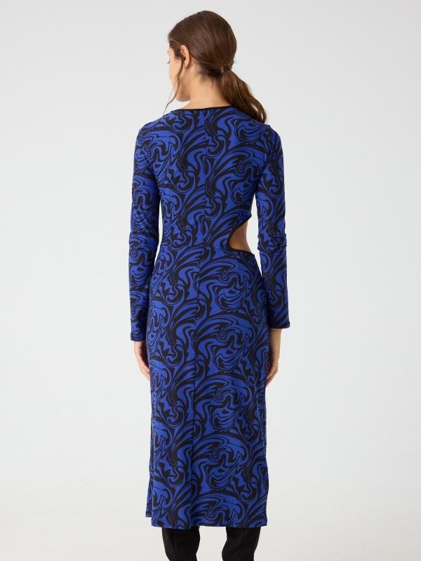 In side Vestido midi cut out print psicodélico COMPRAR AHORA