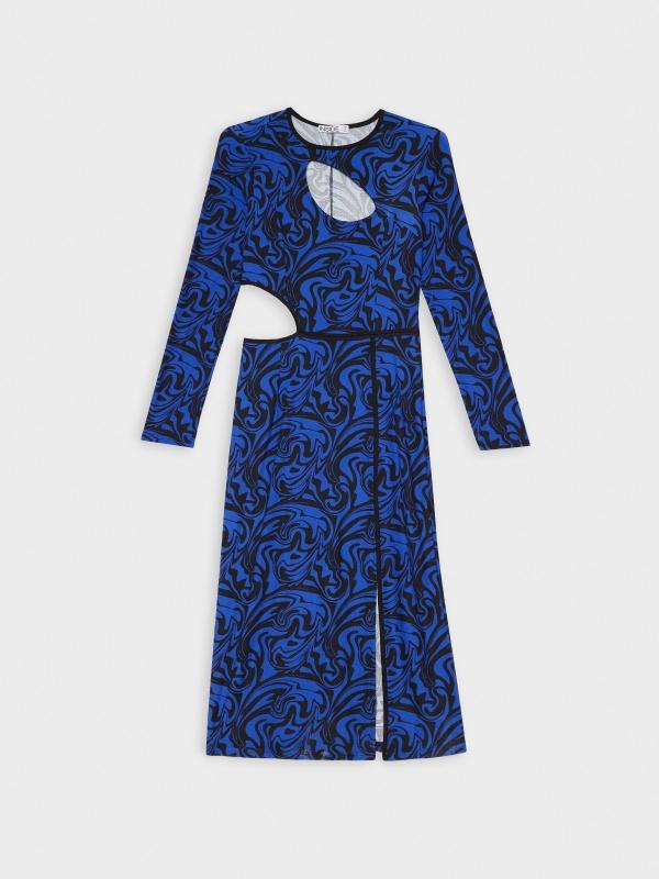 In side Vestido midi cut out print psicodélico COMPRAR AHORA
