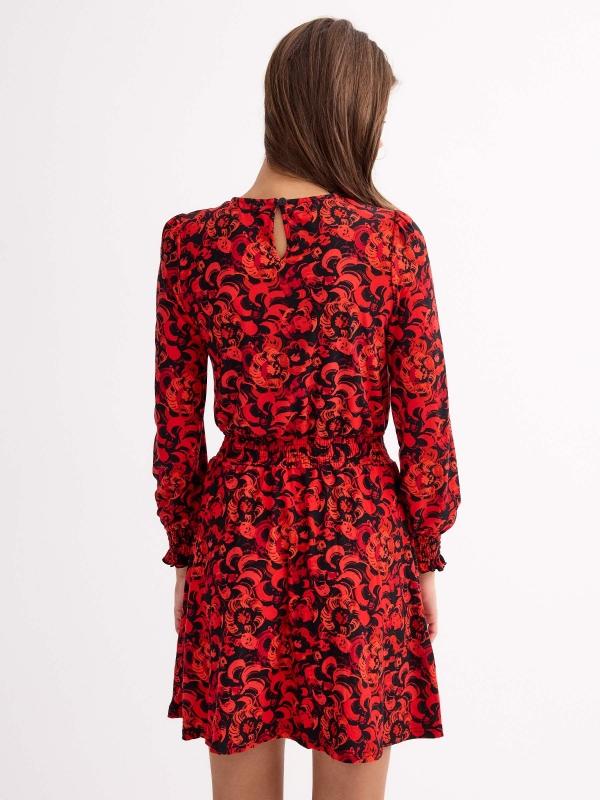 In side Vestido mini regular print con gomas ÚLTIMAS EDICIONES