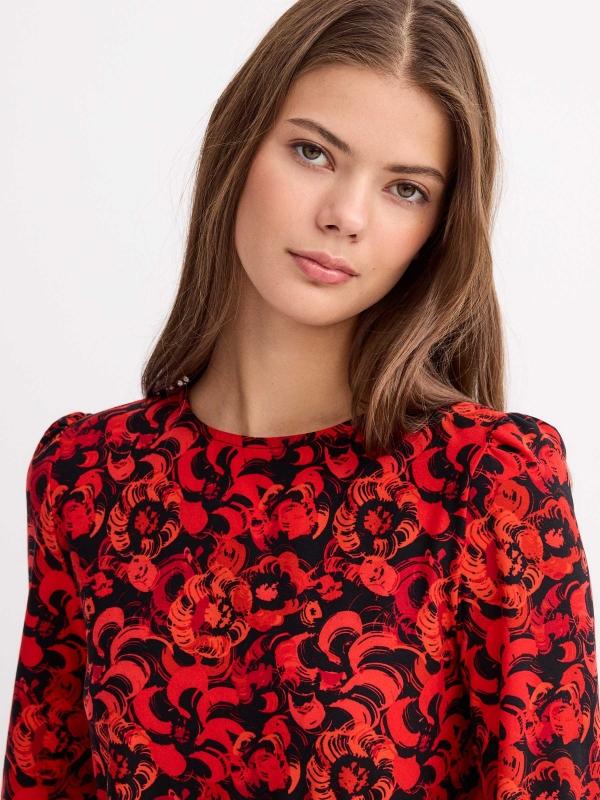 In side Vestido mini regular print con gomas ÚLTIMAS EDICIONES