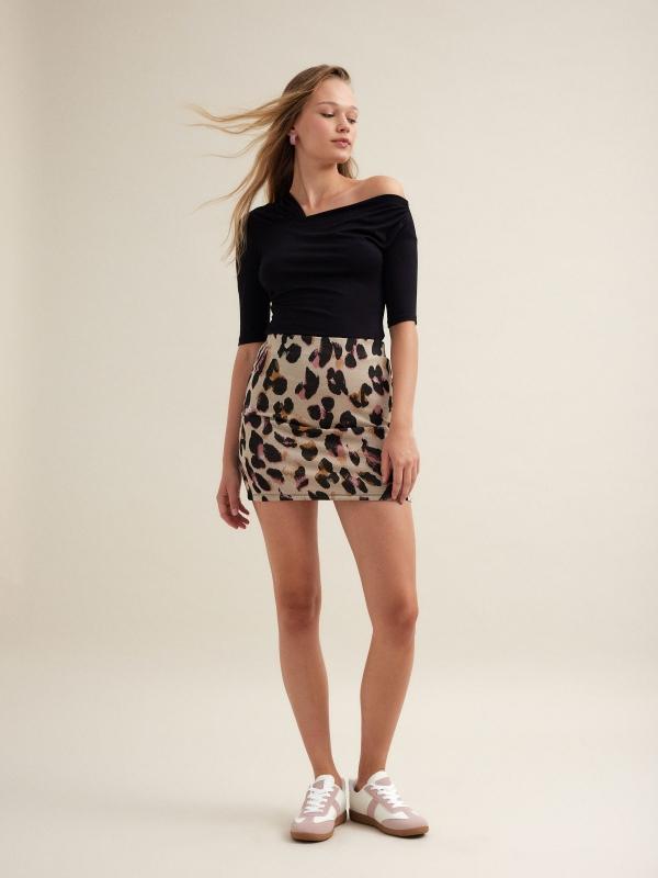 In side Falda estampado leopardo Últimos 2 días