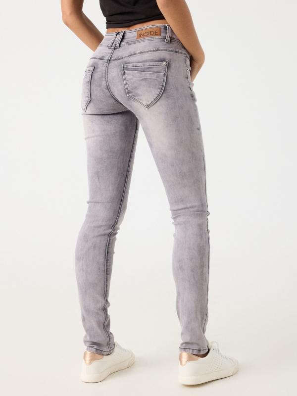 In side Jeans skinny efecto lavado tiro bajo Precio de fábrica