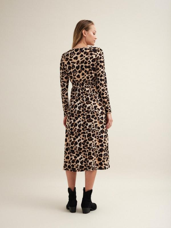 In side Vestido midi animal print Grandes descuentos