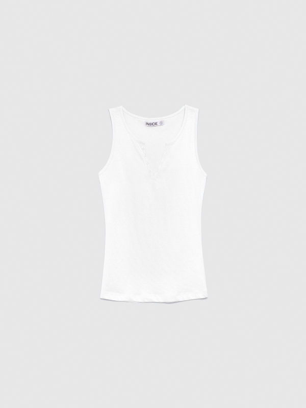 In side Camiseta cuello pico botones