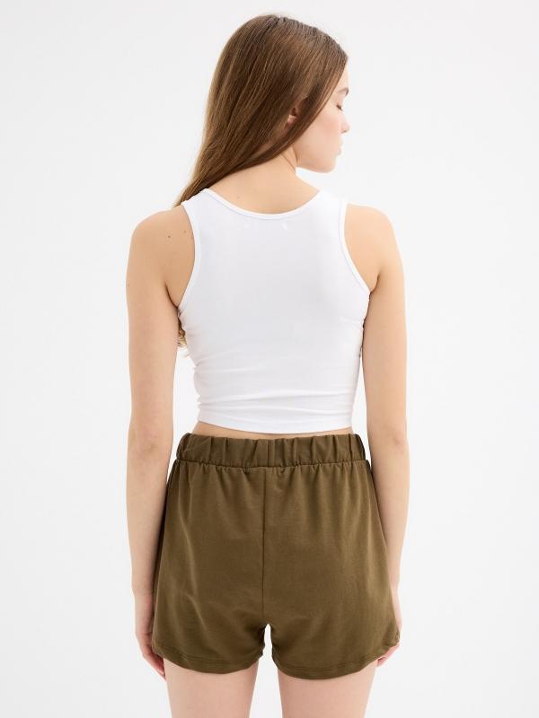In side Short cintura elástica bolsillos Outlet online
