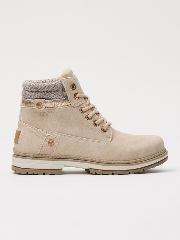 In side Botas estilo montaña combinada beige