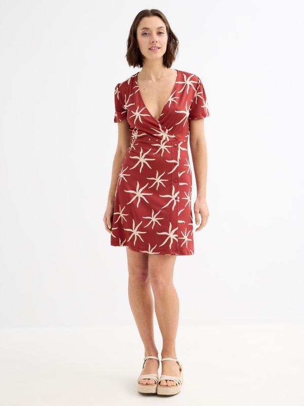 In side Vestido midi cuello cruzado Precios de Black Friday