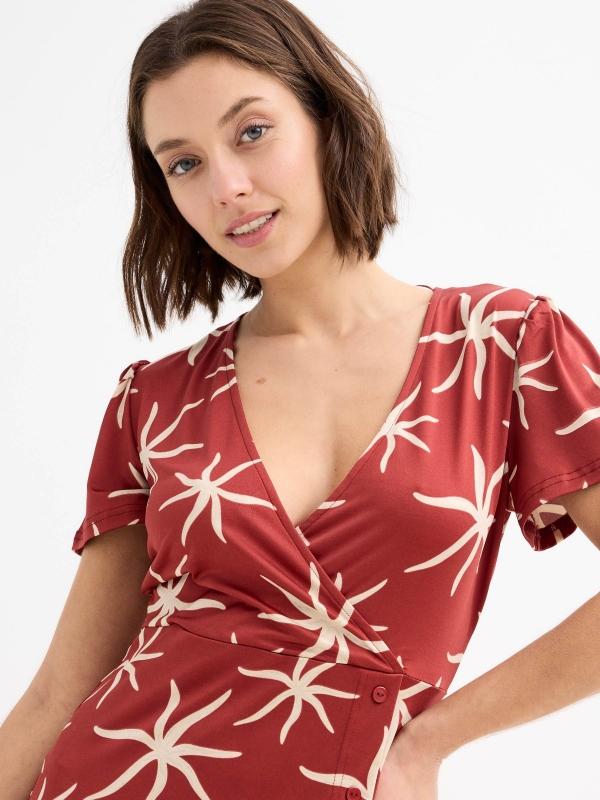 In side Vestido midi cuello cruzado Precios de Black Friday