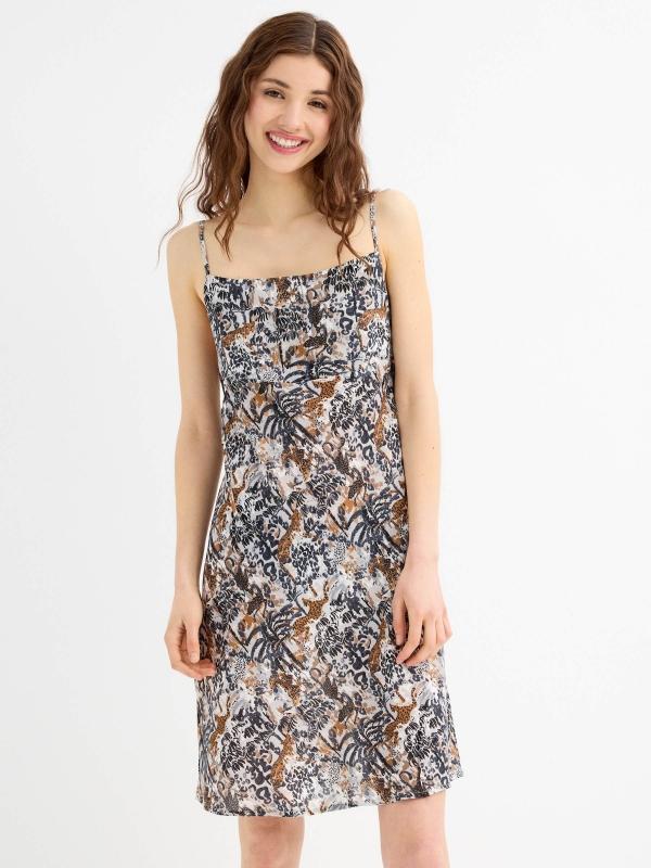In side Vestido mini animal print Oferta exclusiva