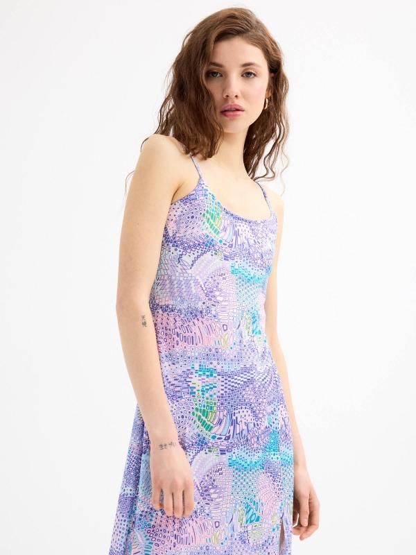 In side Vestido maxi tirantes estampado Ofertas de temporada