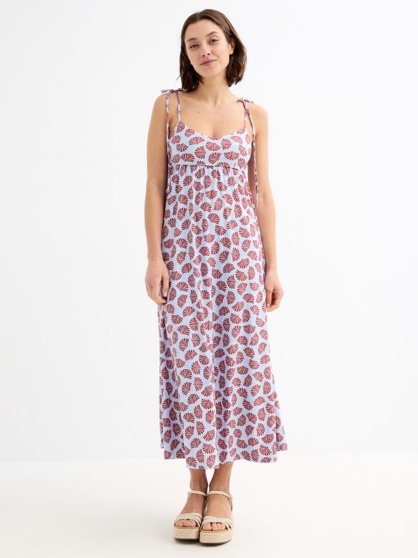 In side Vestido midi tirantes estampado Ofertas especiales