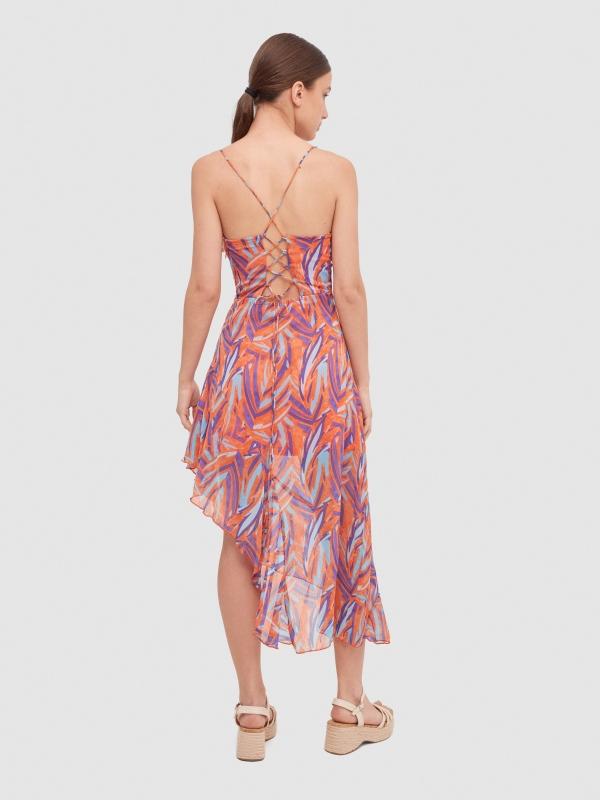 In side Vestido midi asimétrico con tirantes Grandes ahorros