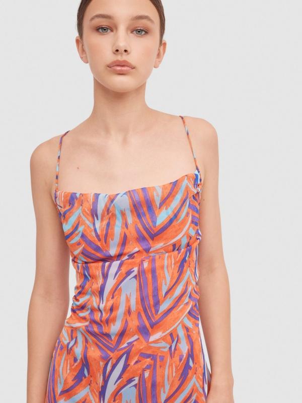In side Vestido midi asimétrico con tirantes Grandes ahorros