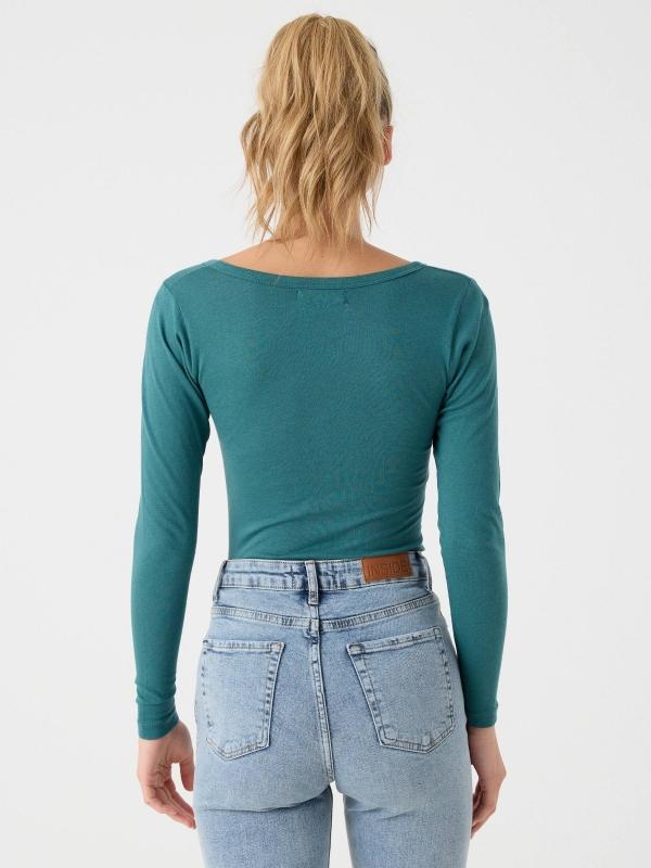 In side Camiseta cuello pico con botones Outlet online