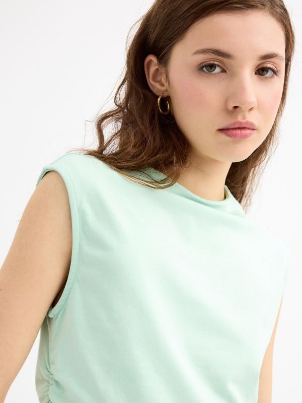 In side Top sin mangas fruncido En oferta