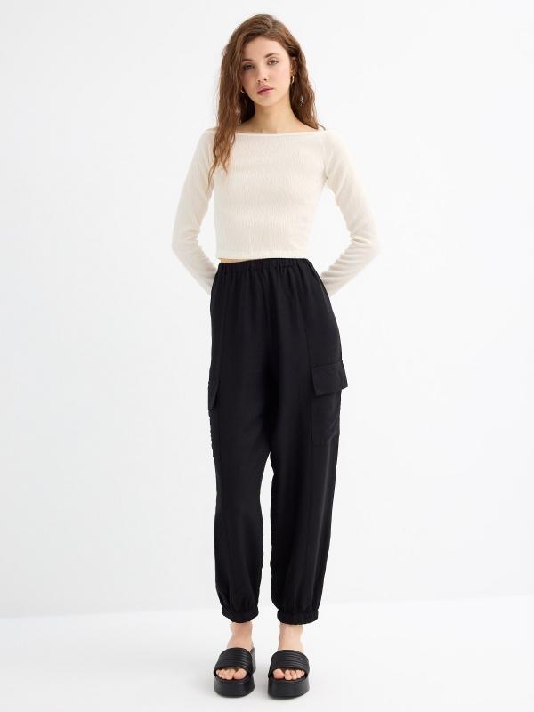 In side Pantalón cargo viscosa Tienda