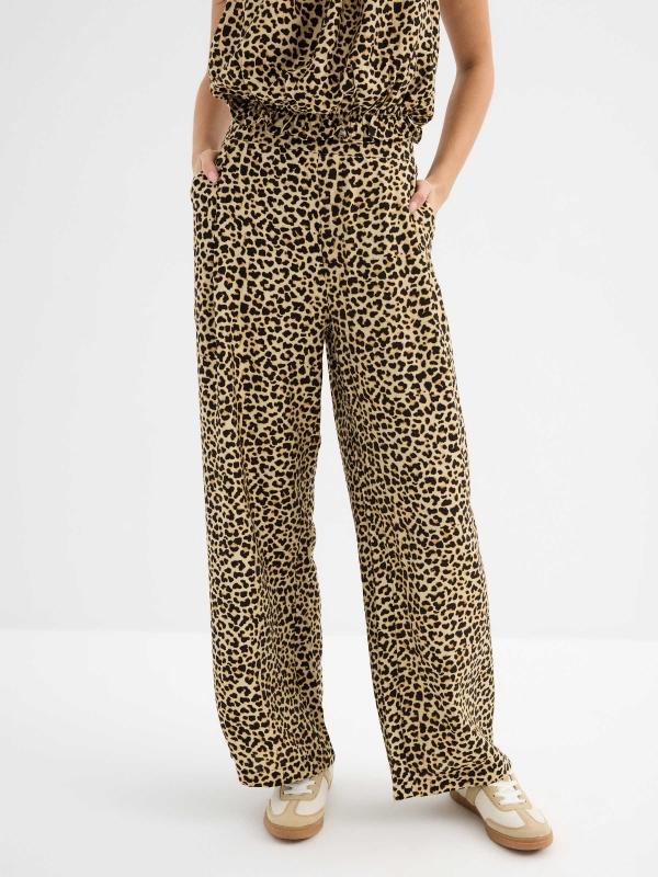 In side Pantalón fluido animal print Mejor oferta