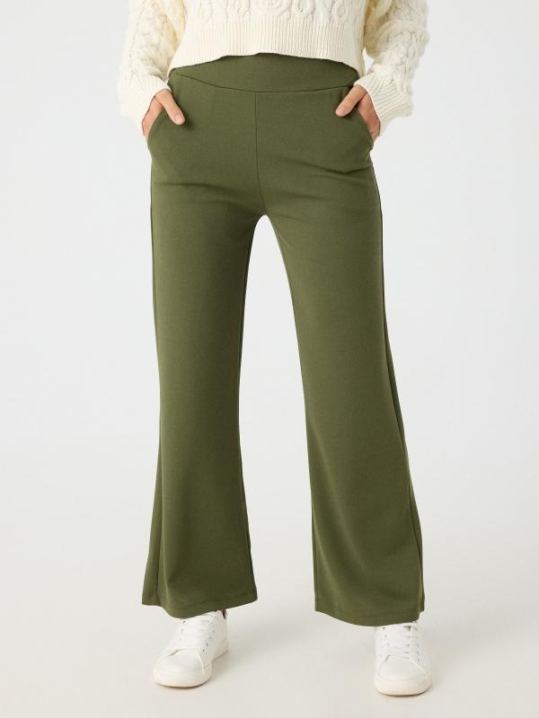 In side Pantalón wide leg negro Últimos 3 días